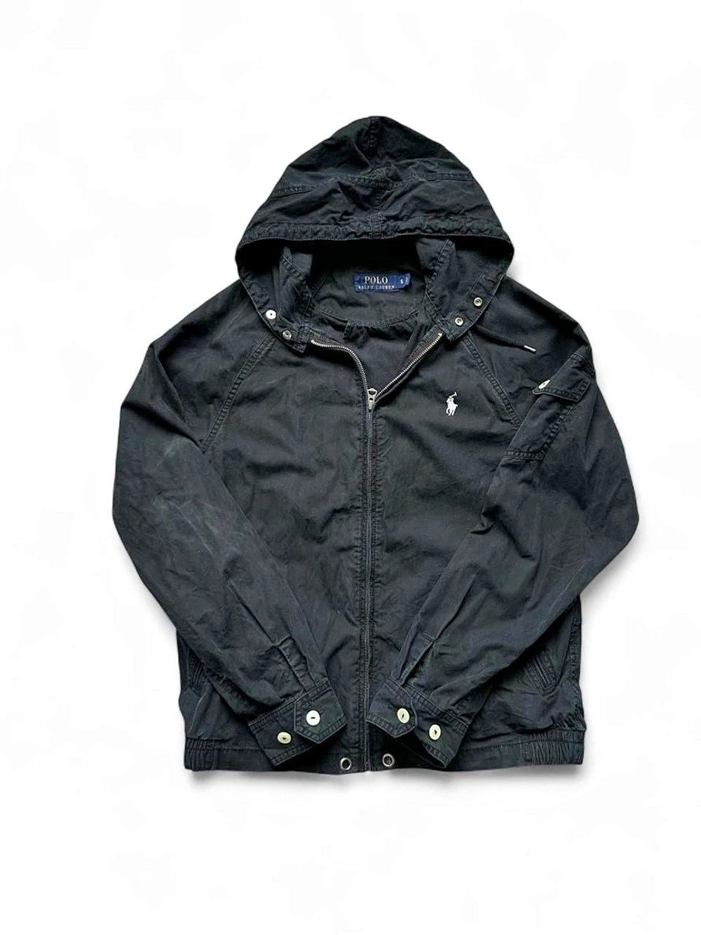 Polo Ralph Lauren Black Hooded Jacket Size Small